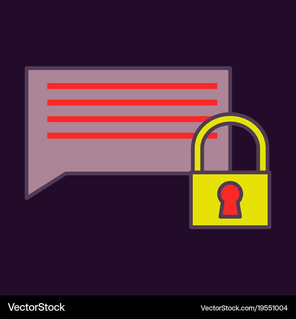 Flat spam outline symbol on background block vector image
