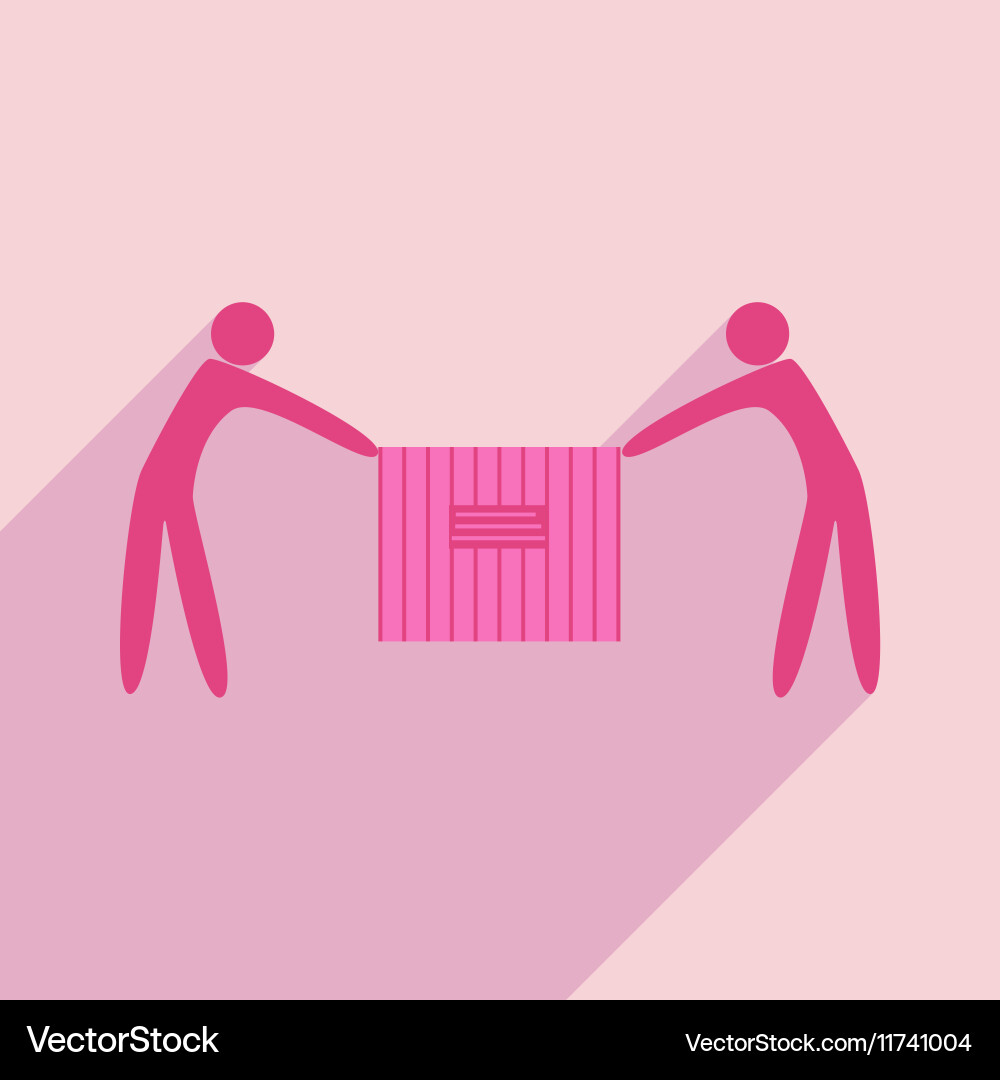Flat with shadow icon and mobile application Vector Image