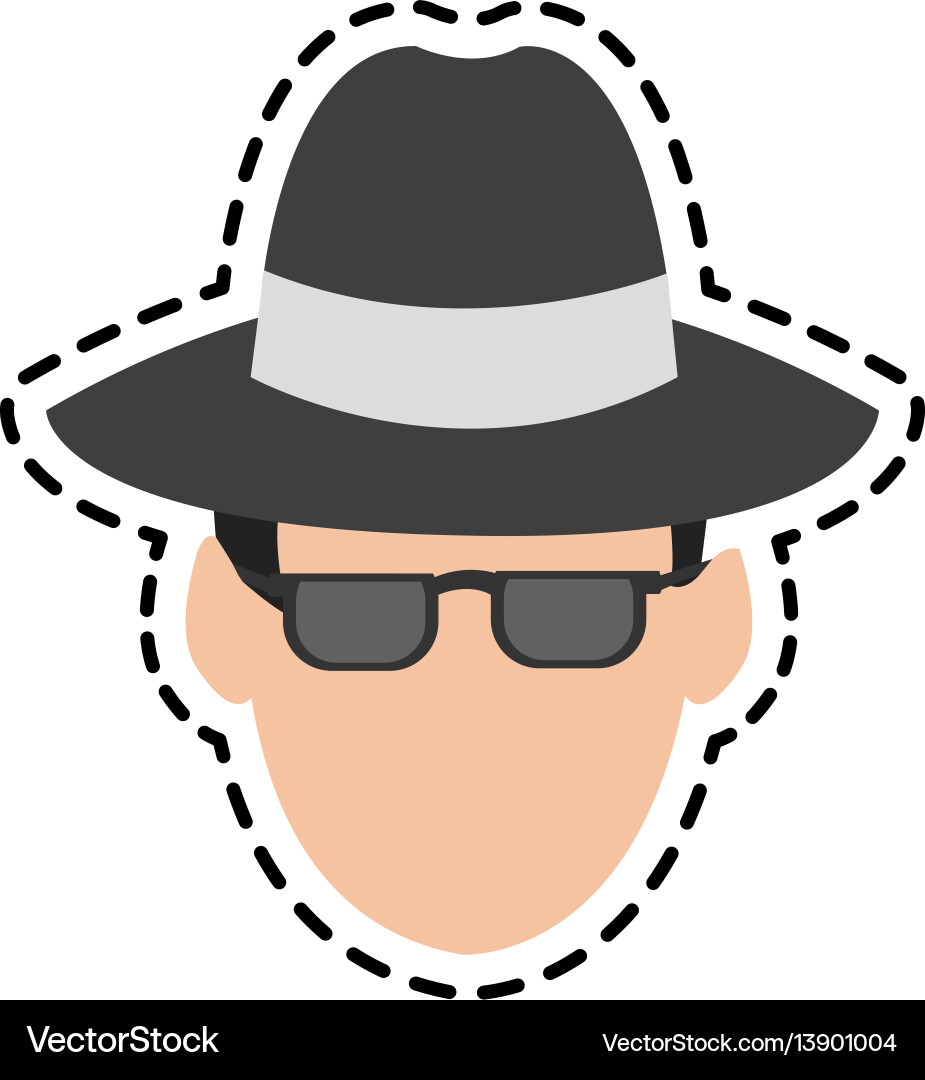 Hacker man icon vector image