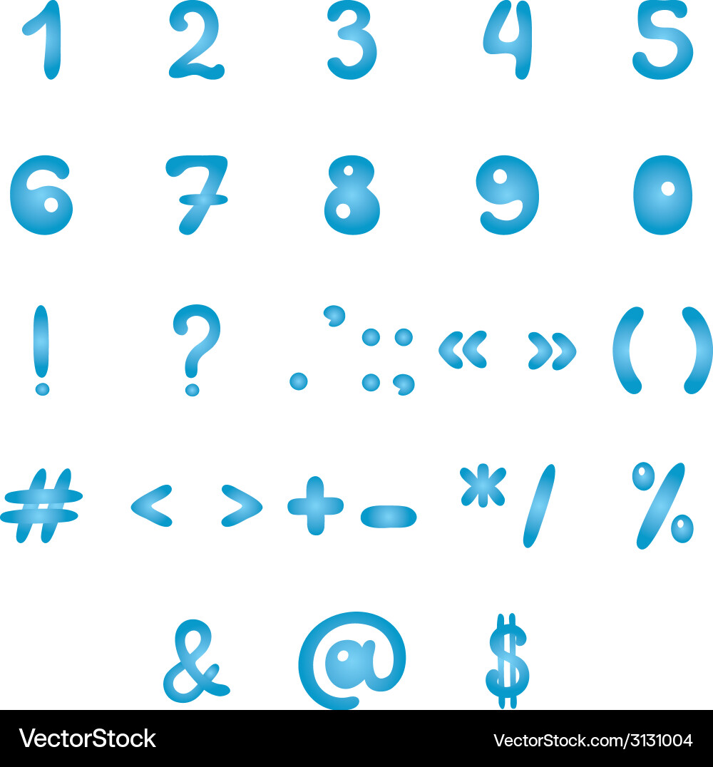 Mathematical Symbols & Typographic Characters Vector Image