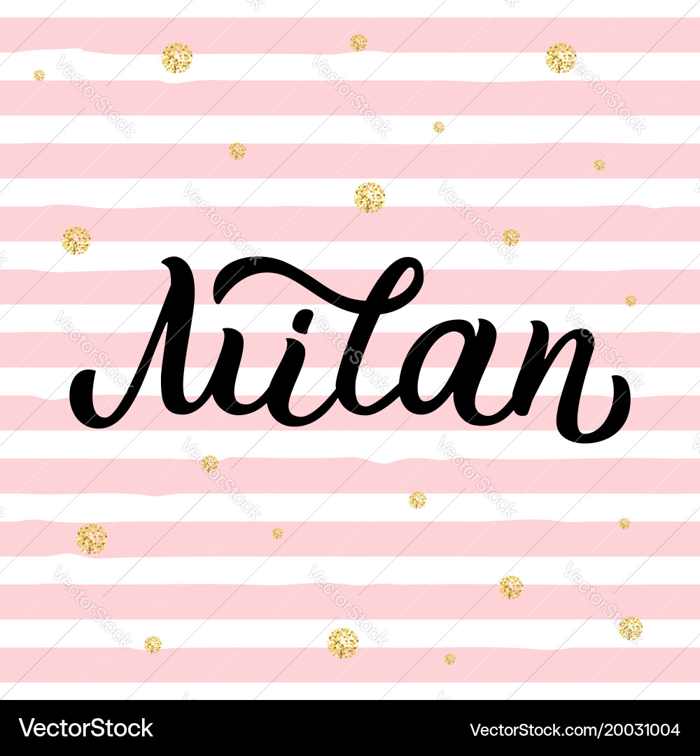 Milan Hand Lettered Script vector image