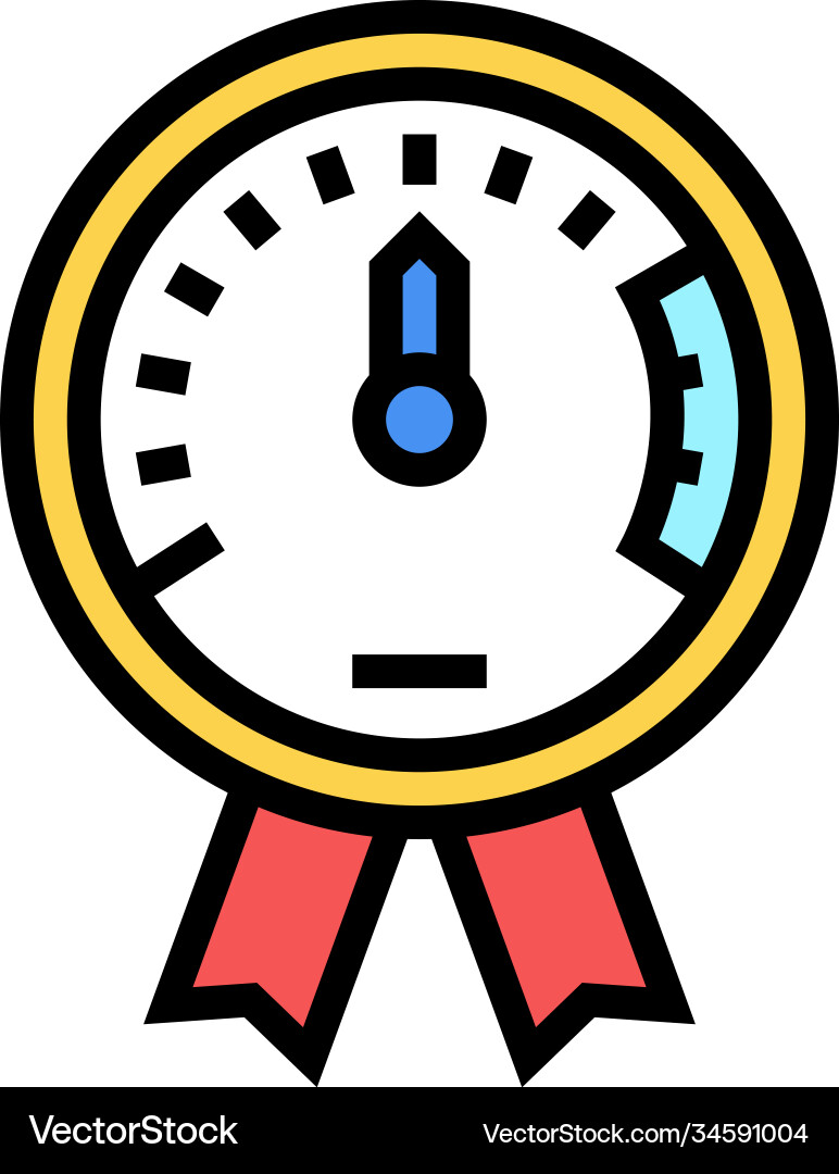 Project execution on time color icon vector image