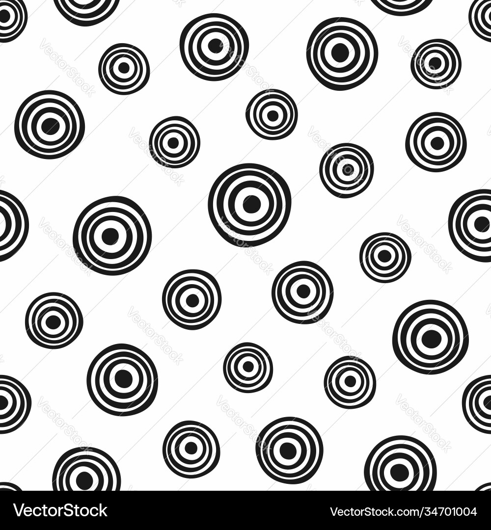 Repeating round geometric shapes seamless pattern Vector Image