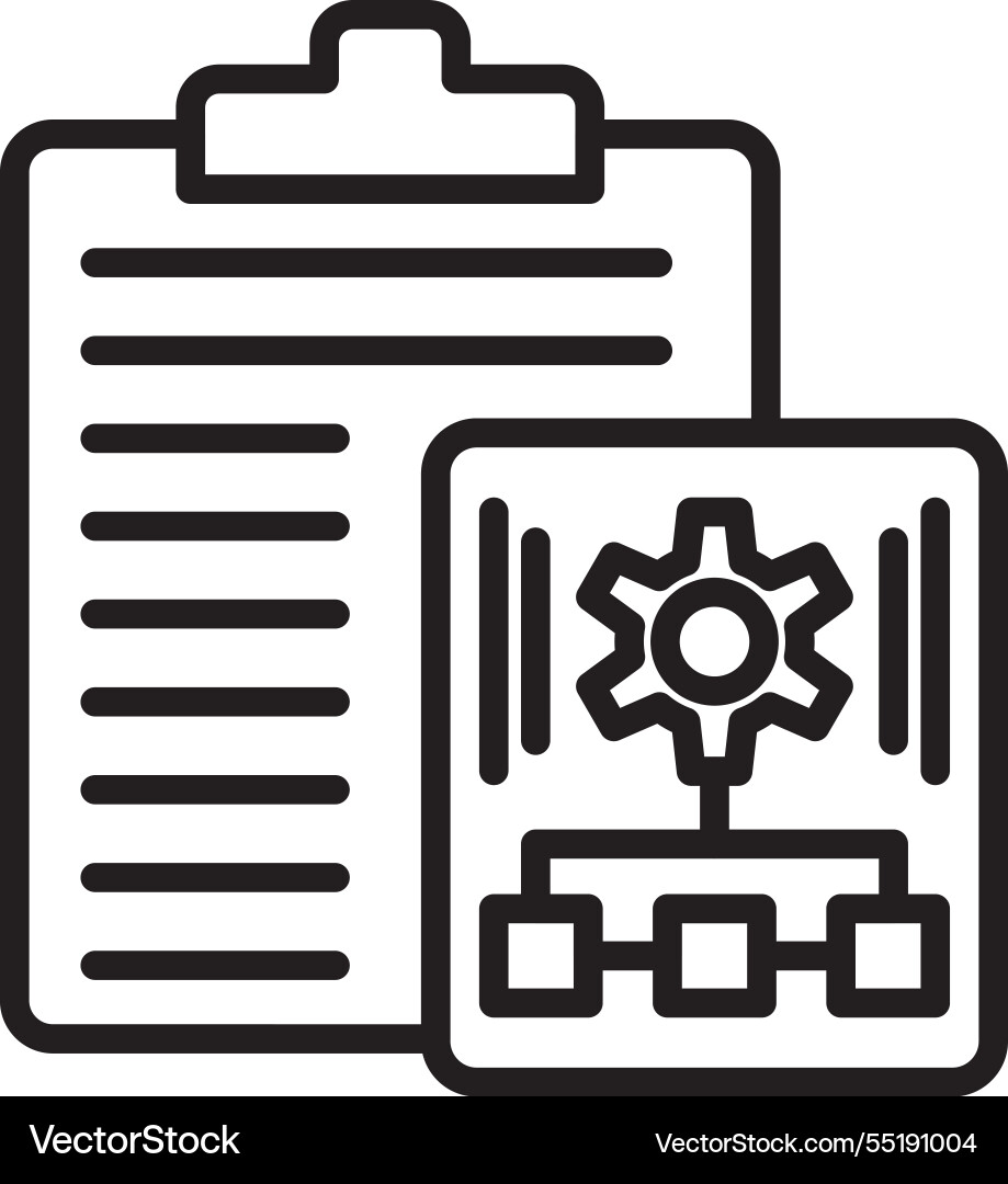 Task planning line icon design Vector Image