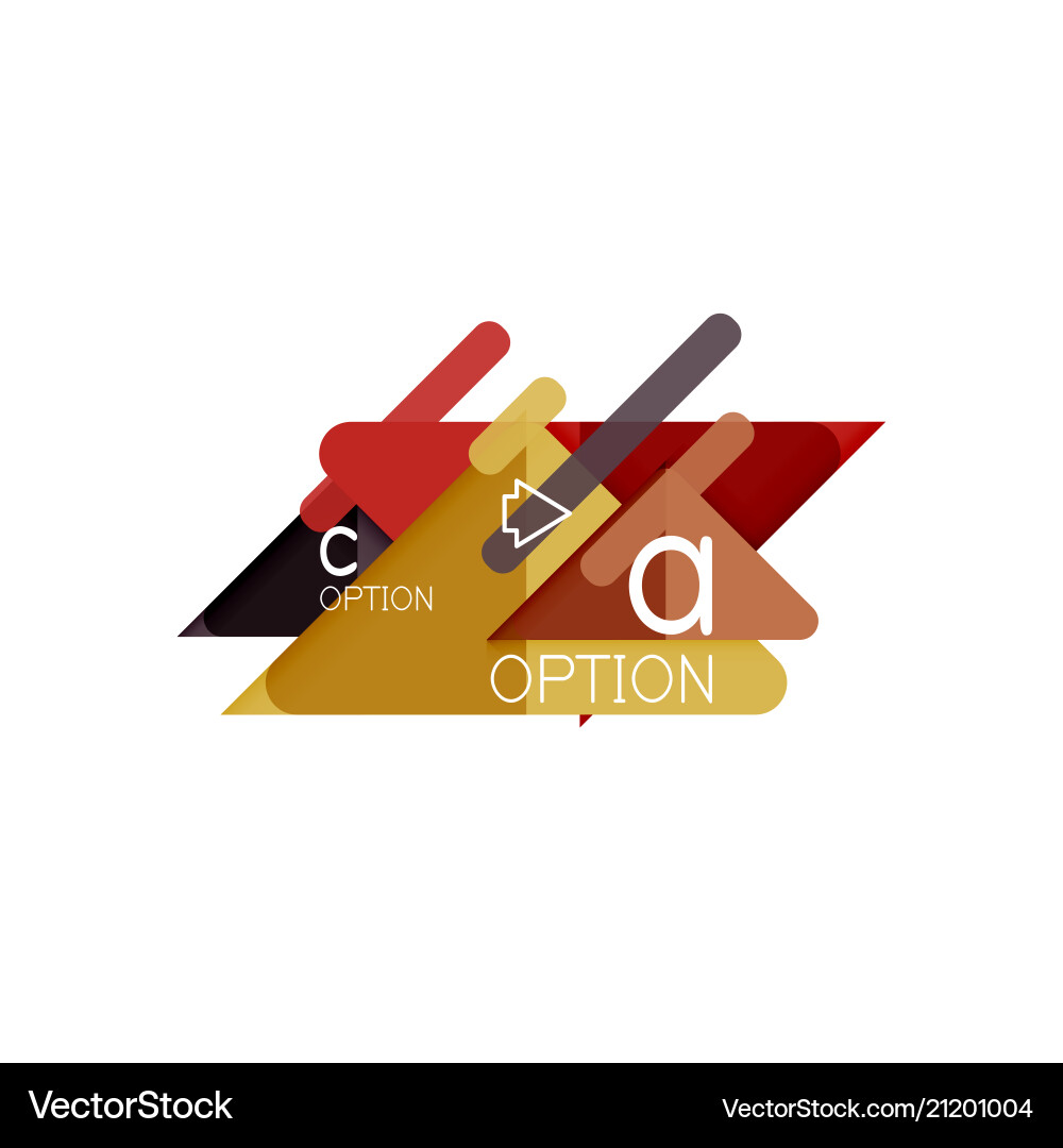 Triangle data visualization design option Triangle data visualization design option Vector Image