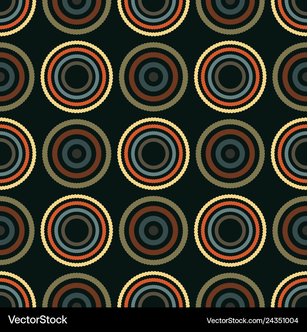 Vibrant circular seamless pattern Vector Image