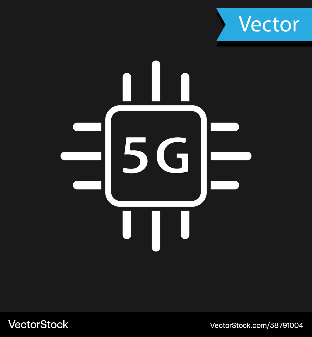 Weißer Computerprozessor 5g mit Mikroschaltungen cpu Weißer Computerprozessor 5g mit Mikroschaltungen cpu vektorbild