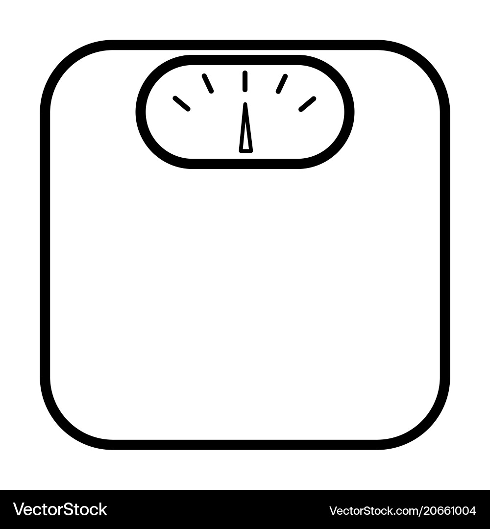 Weighing scales line icon simple pictograph Weighing scales line icon simple pictograph vector image