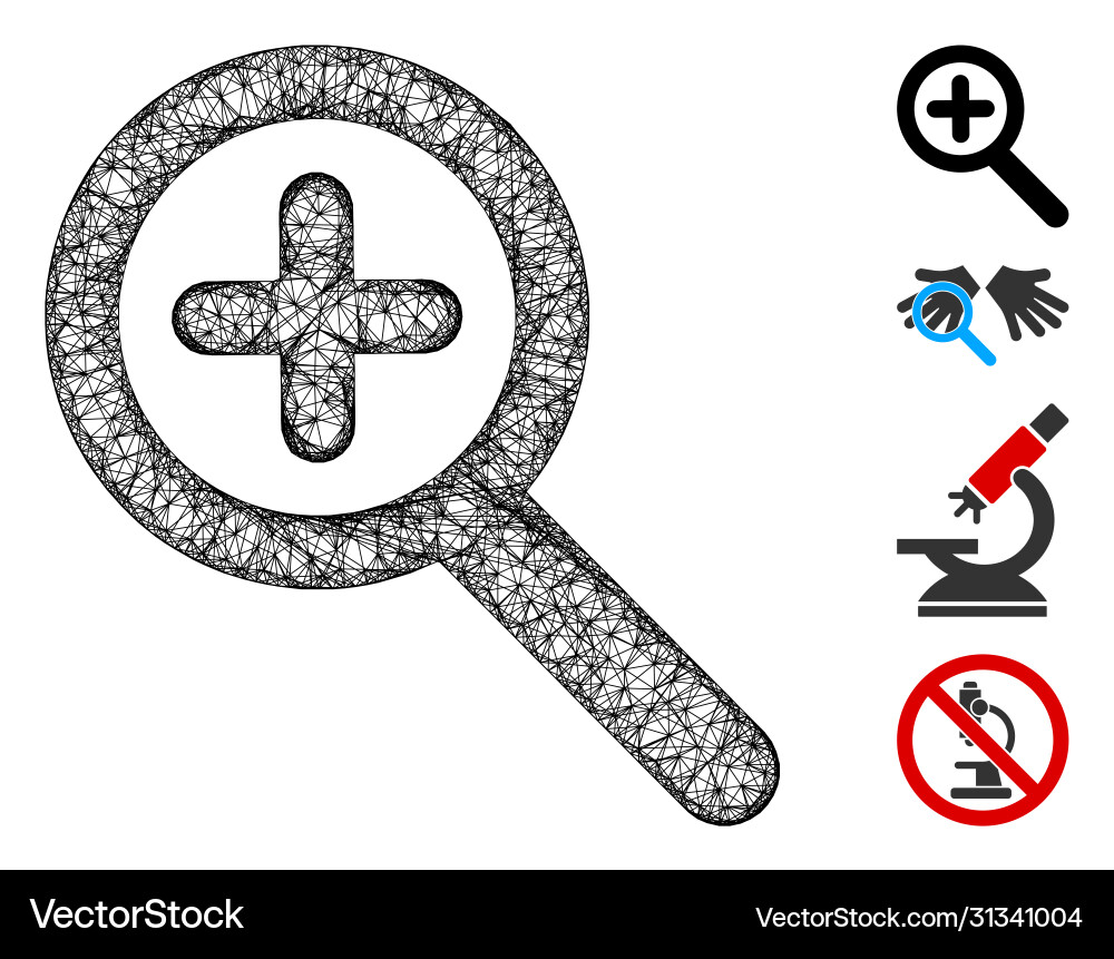 Zoom in web mesh Zoom in web mesh vector image
