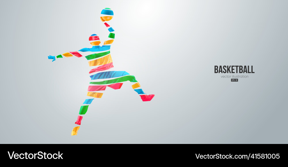 Abstrakte Silhouette eines Basketballspielers Mann Abstrakte Silhouette eines Basketballspielers Mann vektorbild
