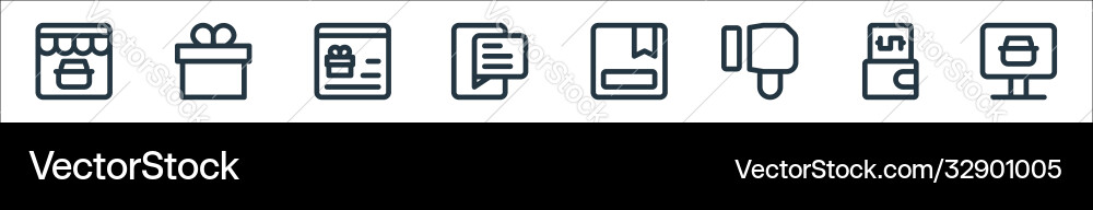 Ecommerce line icons linear set quality Ecommerce line icons linear set quality vector image