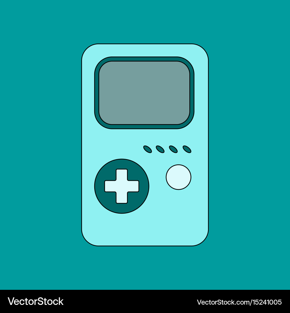 Flat icon on background game console Vector Image