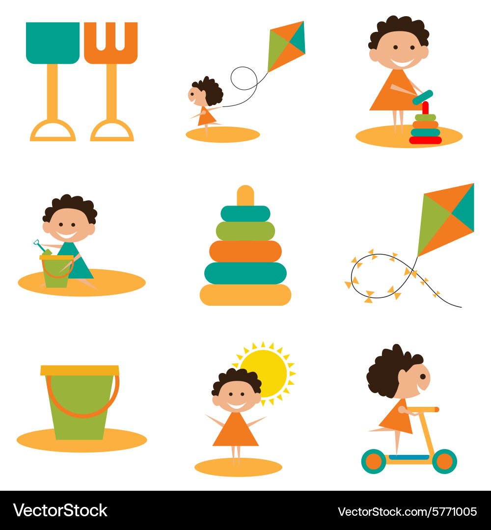 Flat with shadow concept and mobile application Vector Image