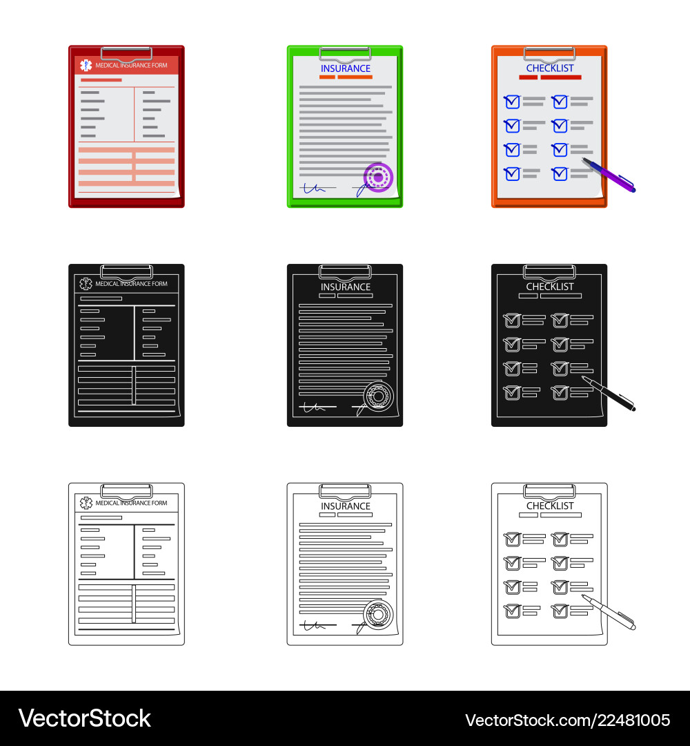 Form and document icon Form and document icon vector image