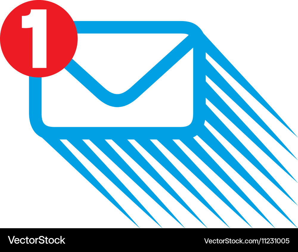 Mail notification icon vector image