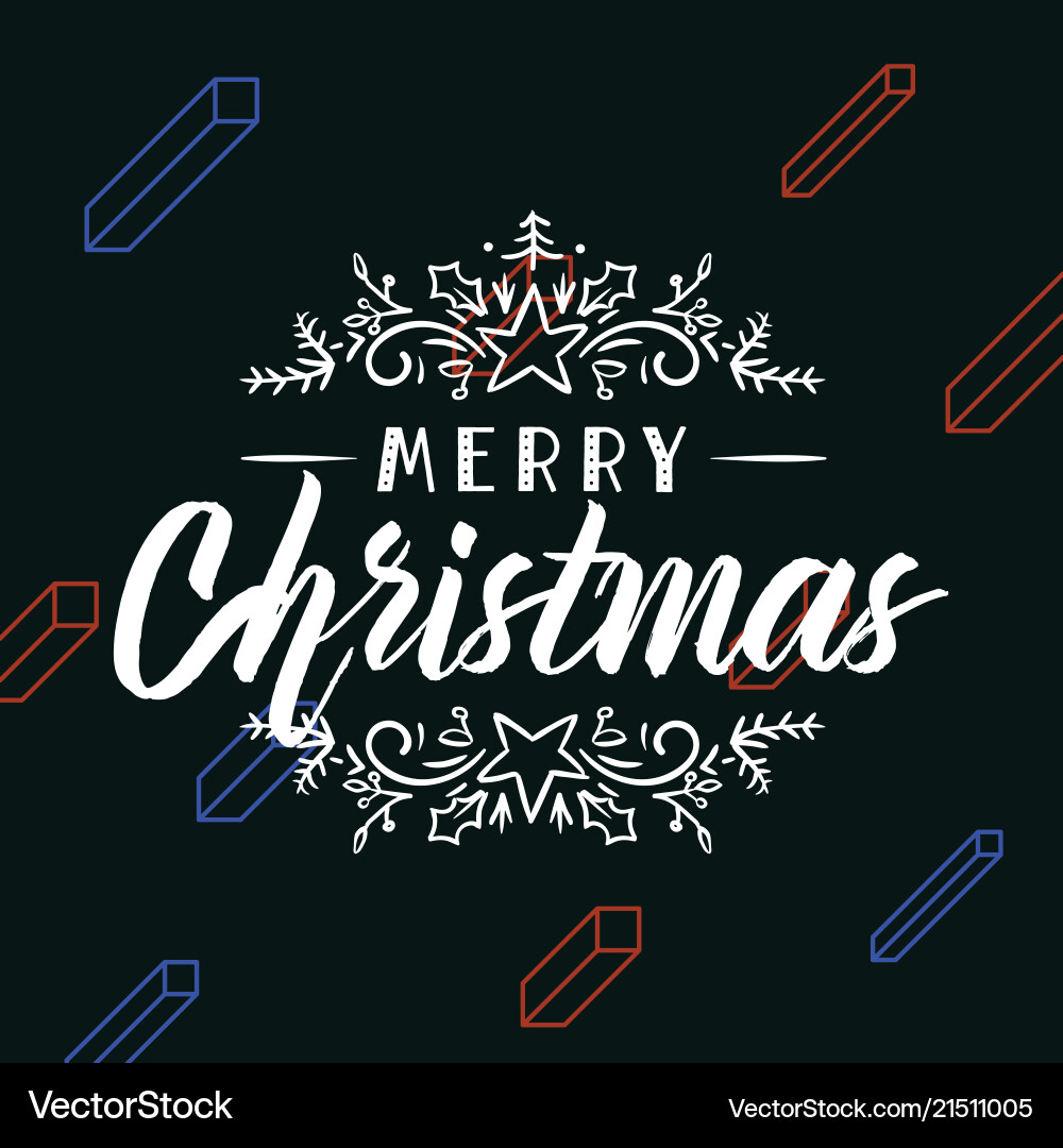 Merry christmas typography Merry christmas typography vector image