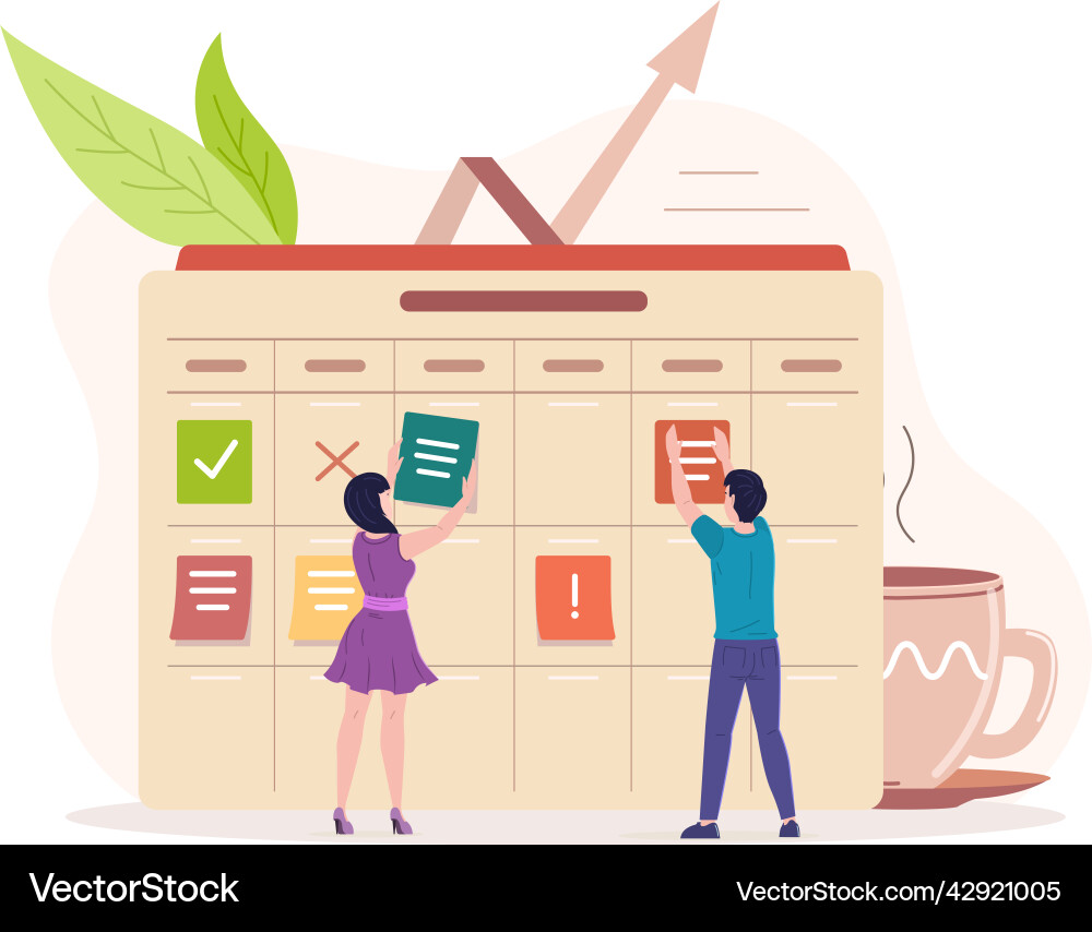 Scrum or kanban agile planning technique Scrum or kanban agile planning technique vector image