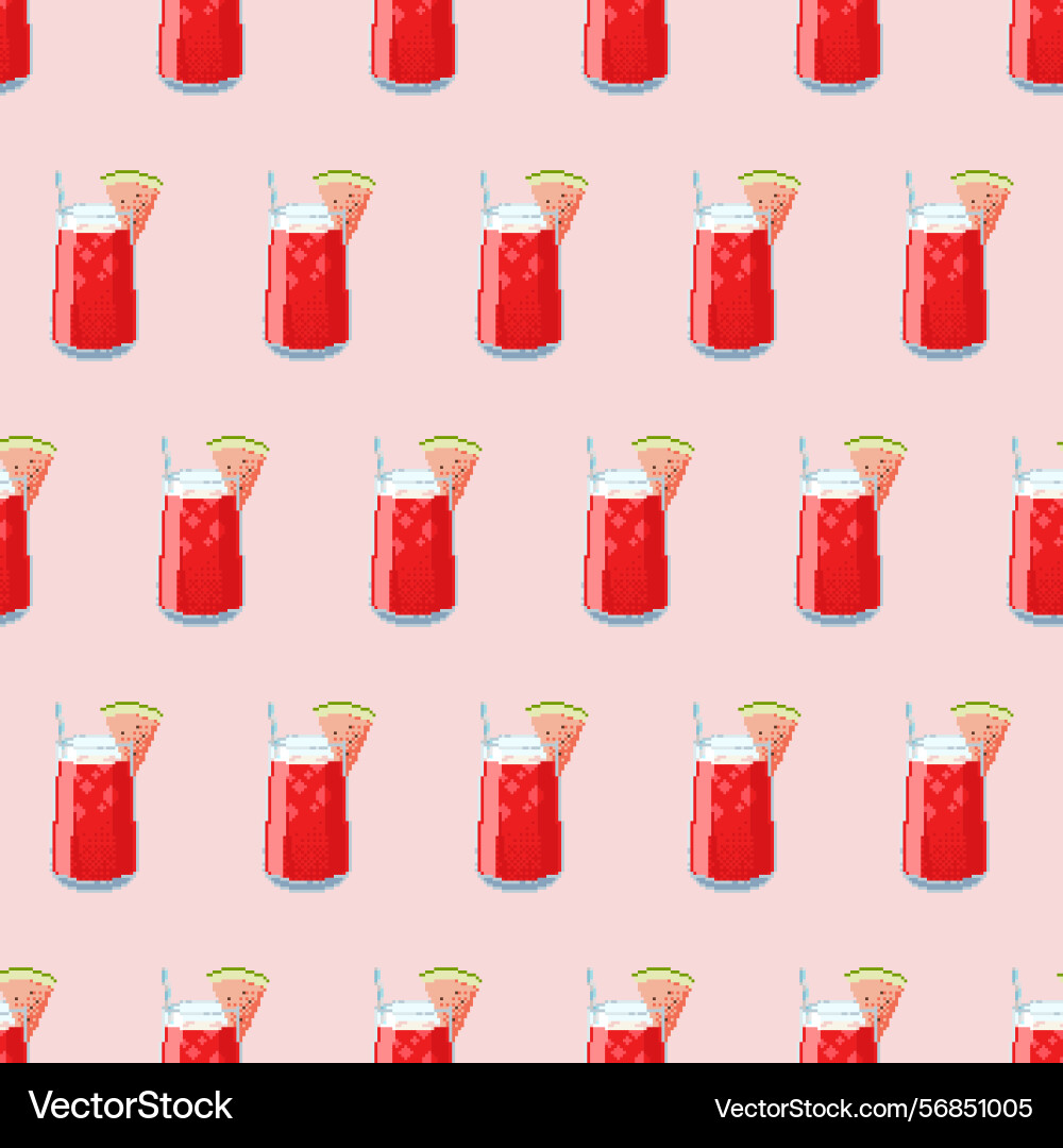 Seamless pattern in pixel art style featuring Seamless pattern in pixel art style featuring vector image