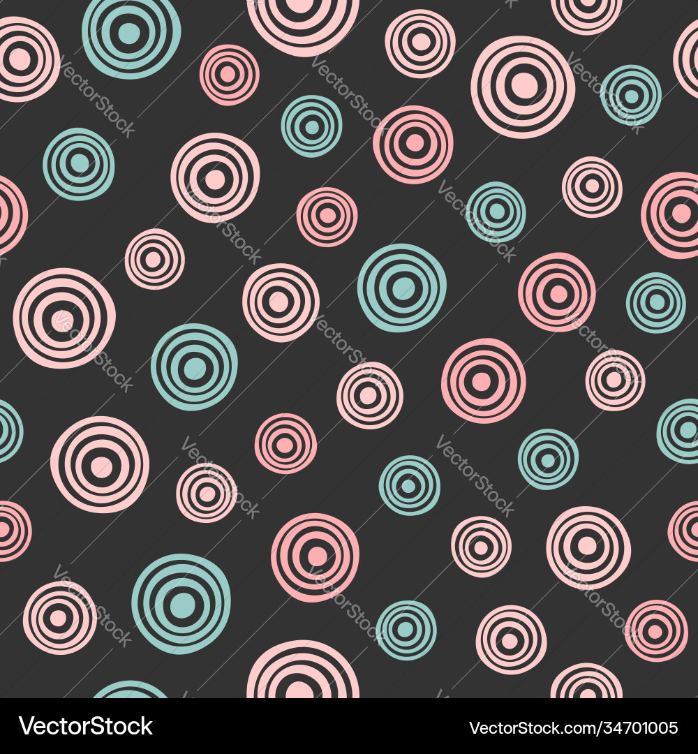Seamless pattern with uneven rounded elements vector image
