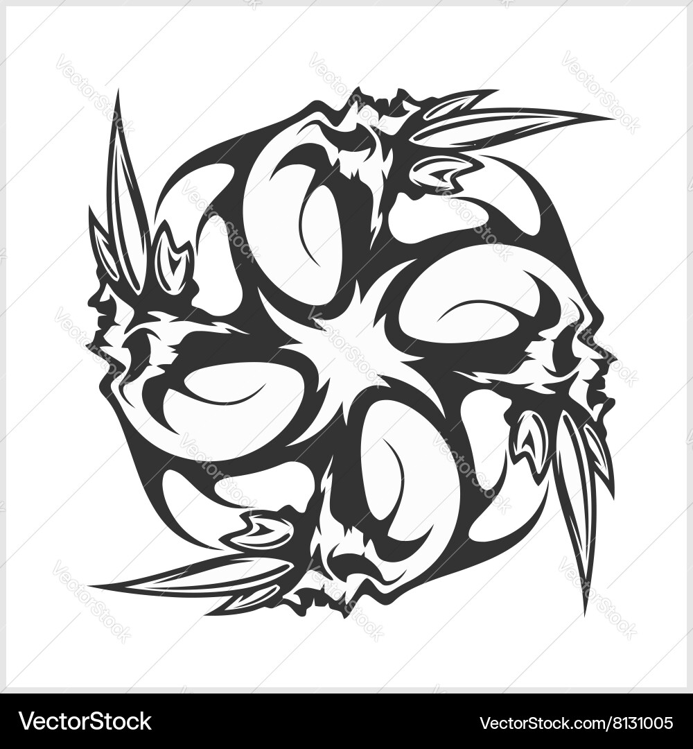 Skull T-Shirt Logo Vector Image