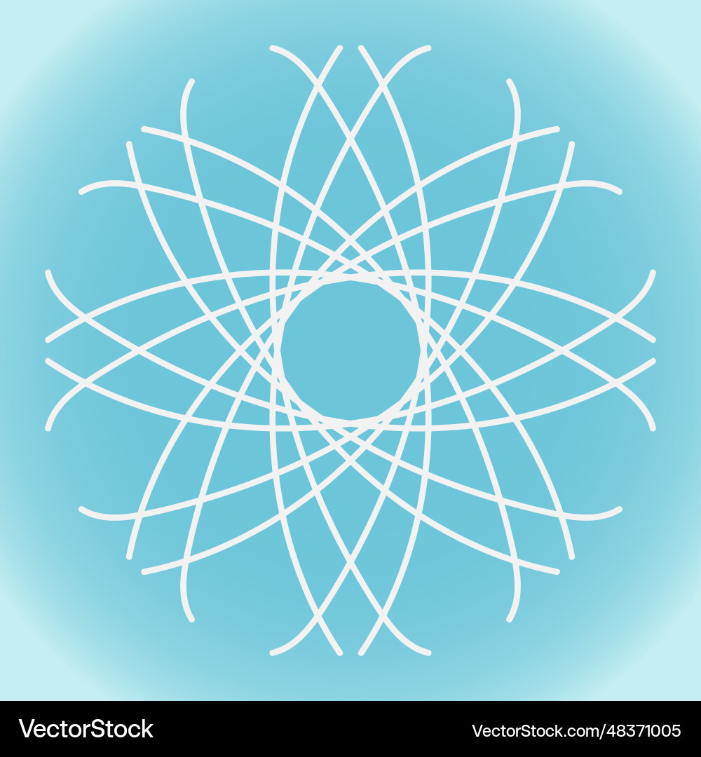 Snowflake simple shape and structure on a blue Snowflake simple shape and structure on a blue vector image