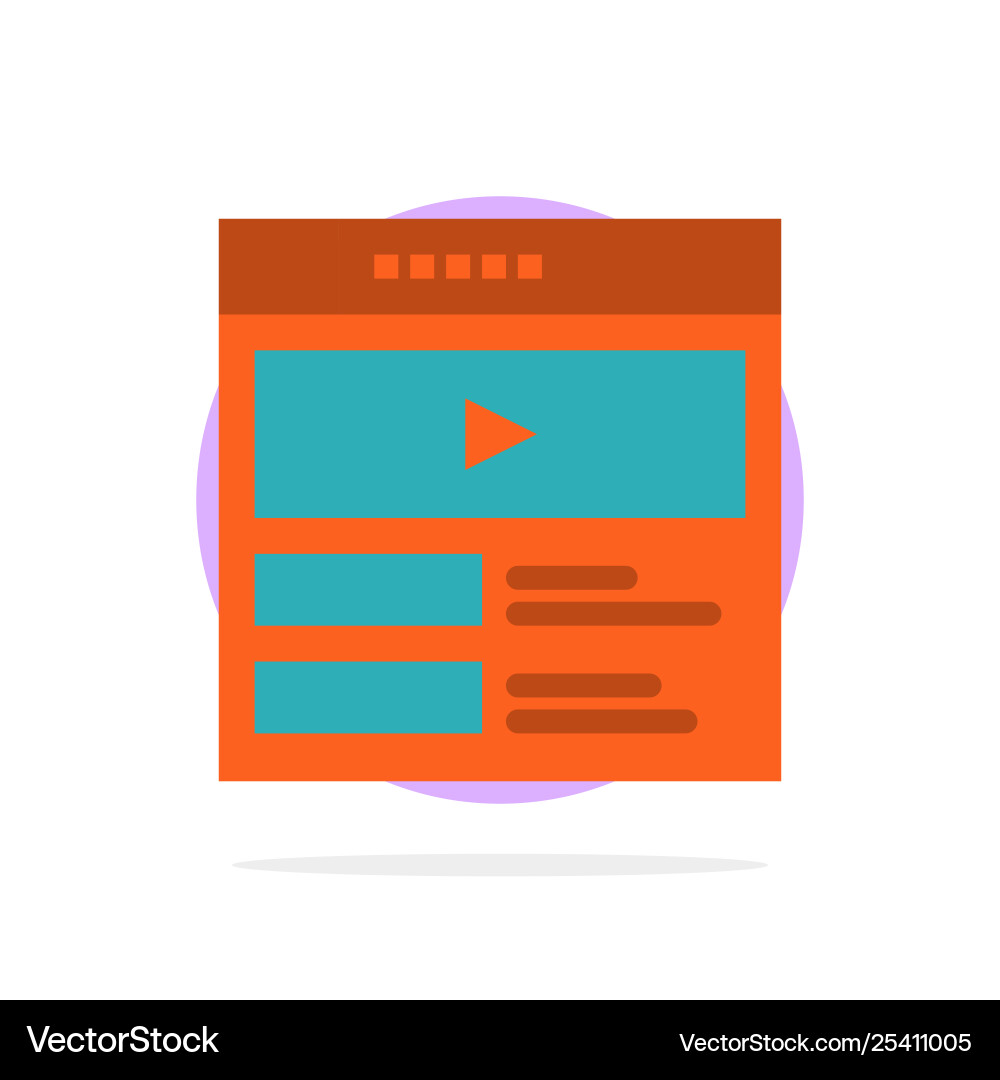 Video player web website abstract circle Video player web website abstract circle vector image