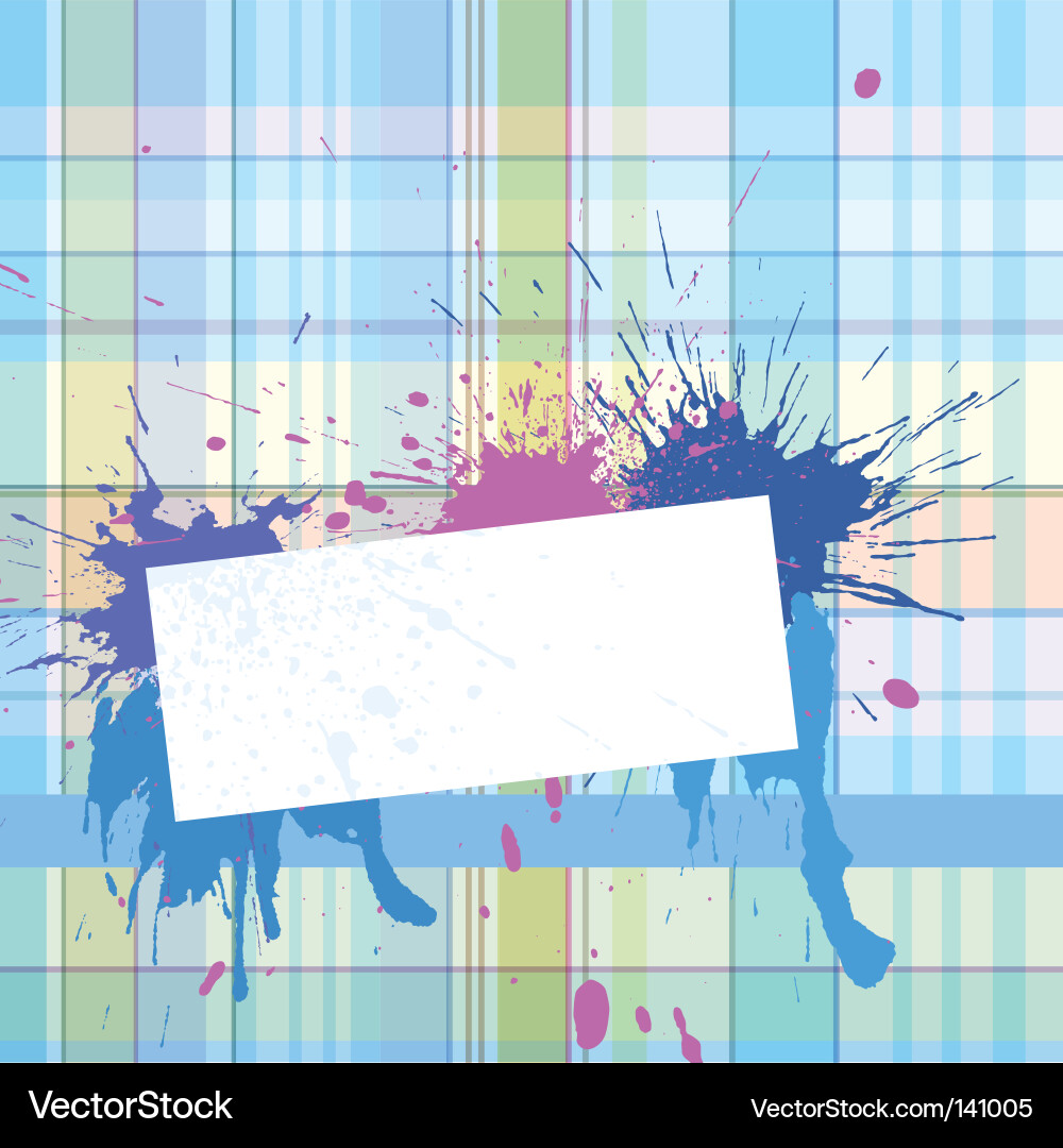 Vignette with checked background vector image
