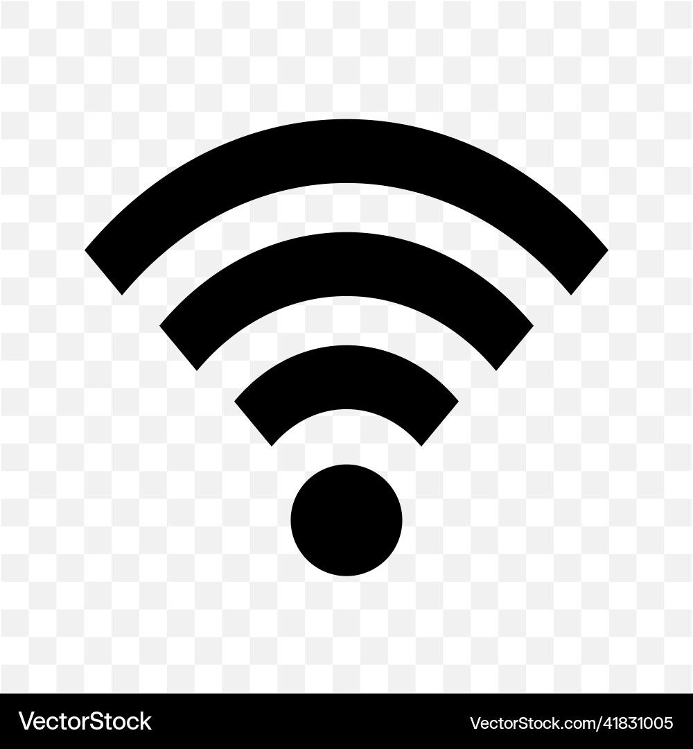 Wifi icon isolated on transparent background Wifi icon isolated on transparent background Vector Image