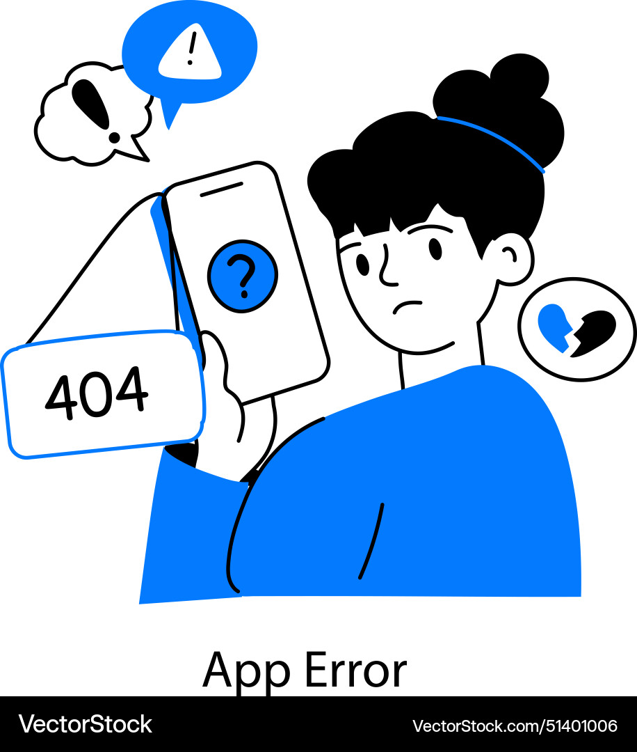 App error Vector Image