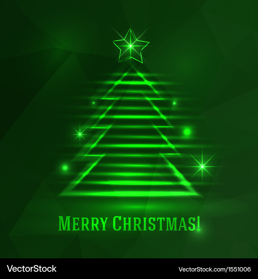 Background with shiny fir tree vector image