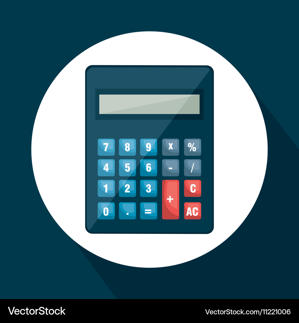 Calculator math device isolated icon vector image