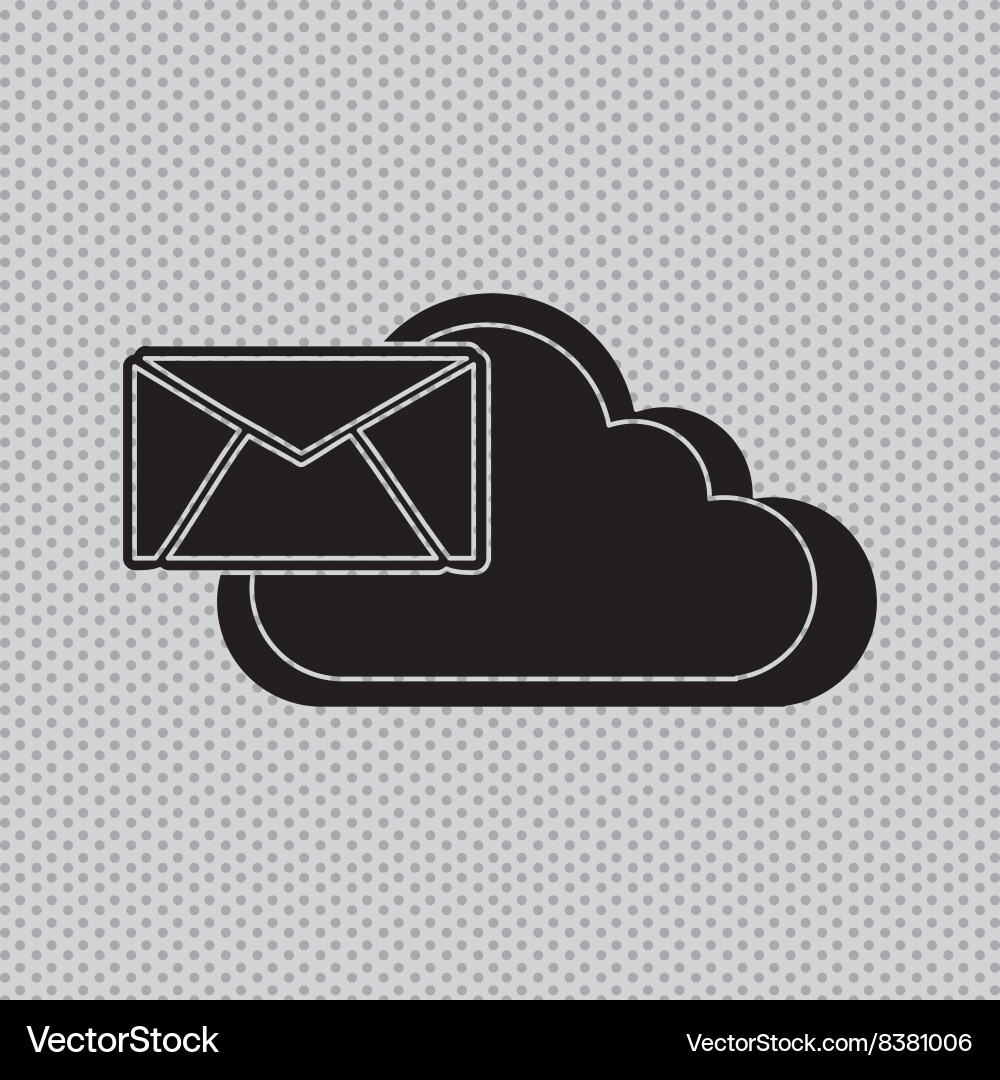 Cloud computing design vector image