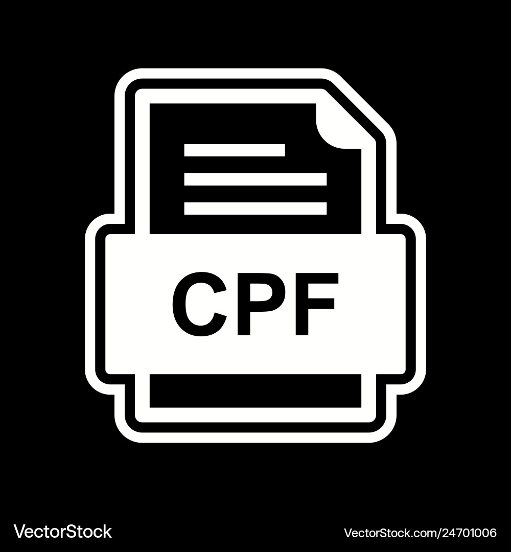 Cpf file document icon vector image