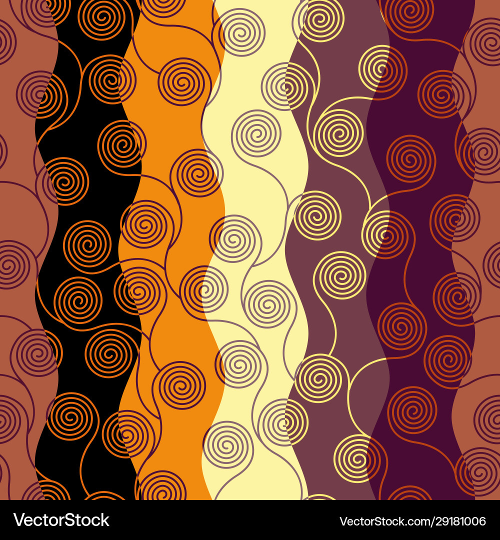 Curly waves pattern in art nouveau style Curly waves pattern in art nouveau style vector image