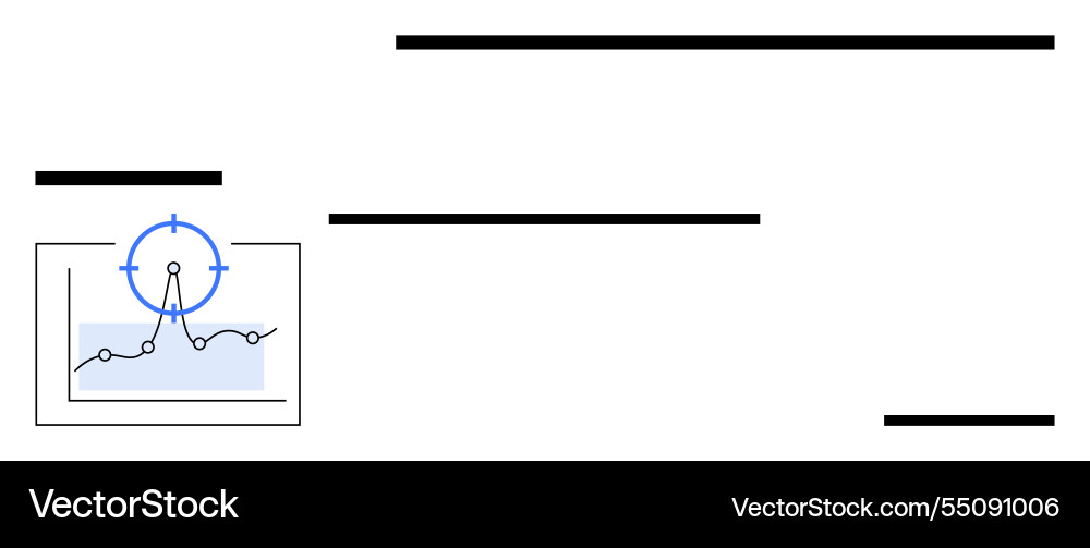 Data chart targeting with analytics highlighting Data chart targeting with analytics highlighting vector image