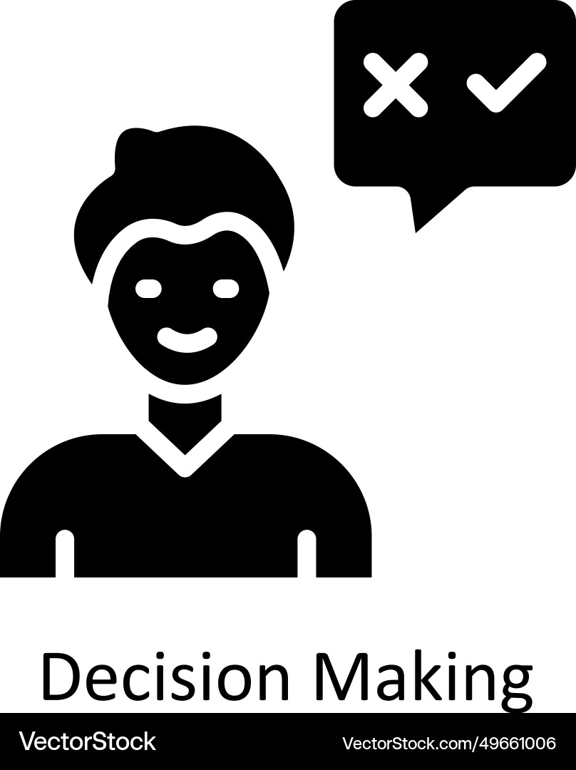 Decision making solid icon design Vector Image