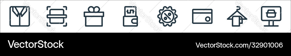Ecommerce line icons linear set quality Ecommerce line icons linear set quality vector image