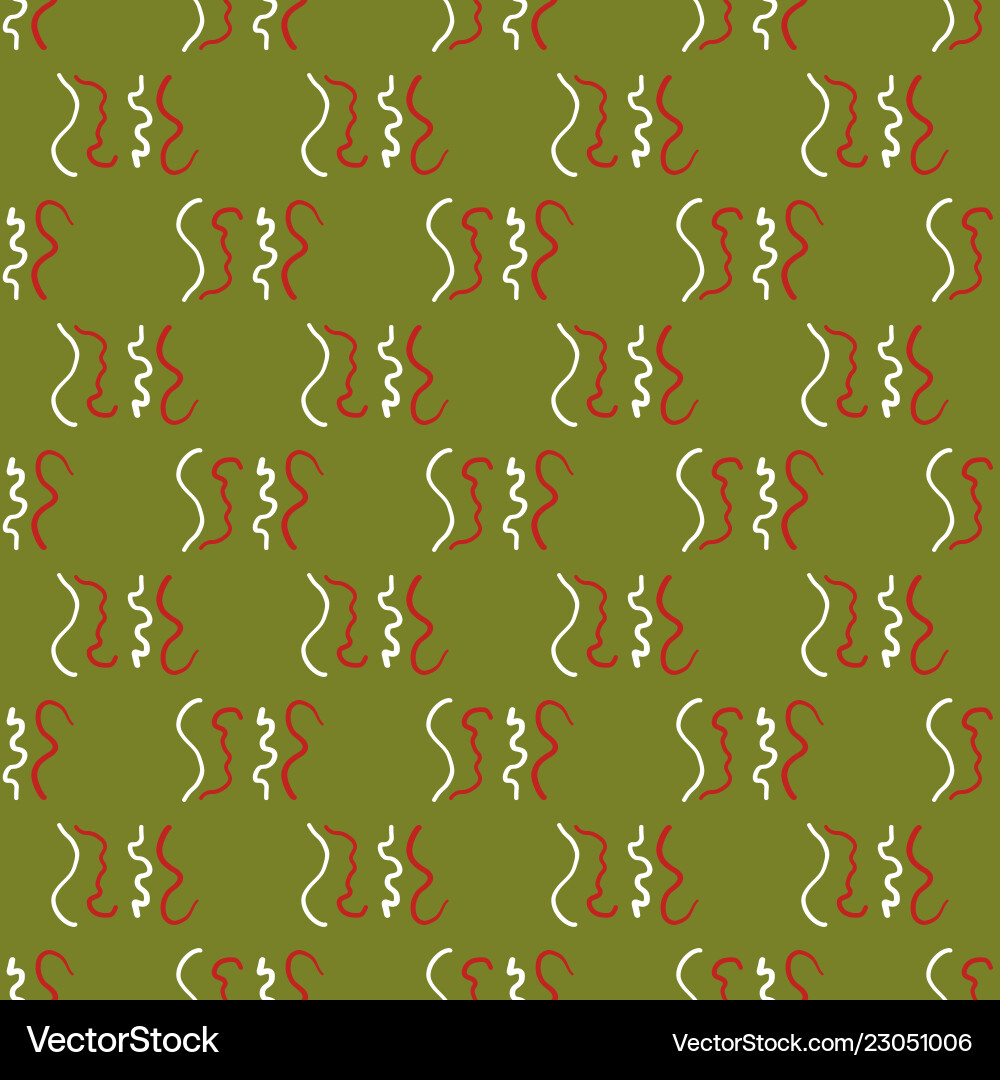 Festive Christmas Squiggle Pattern Vector Image