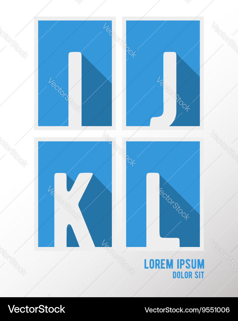 Font long shadow Royalty Free Vector Image - VectorStock
