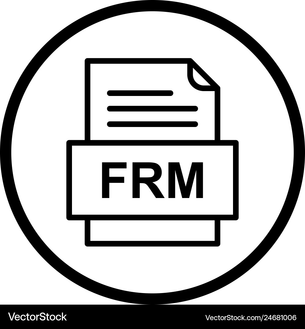Frm file document icon vector image