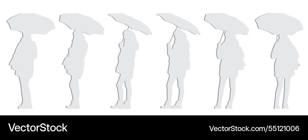Gray Papier schneiden Silhouette einer Frau Gray Papier schneiden Silhouette einer Frau vektorbild