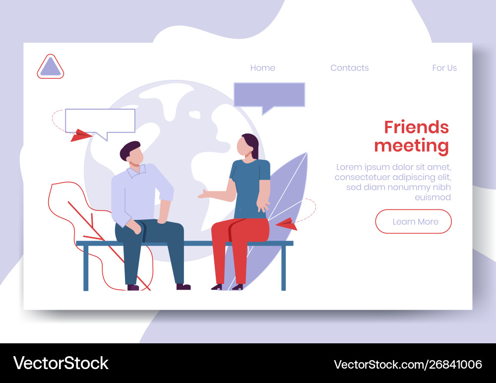 Modern cartoon flat people characters talking Modern cartoon flat people characters talking vector image
