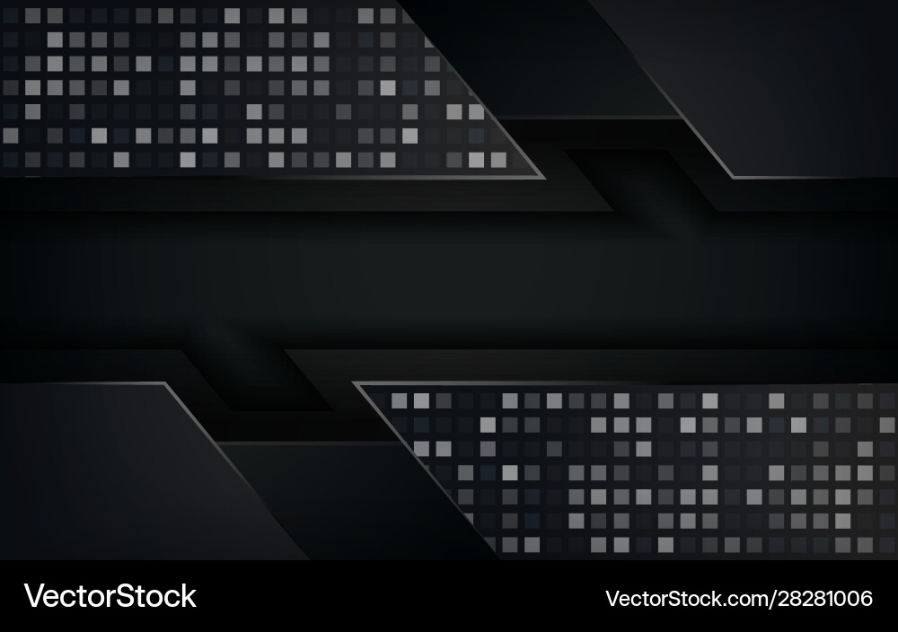 Modern dark tech digital background with abstract Vector Image