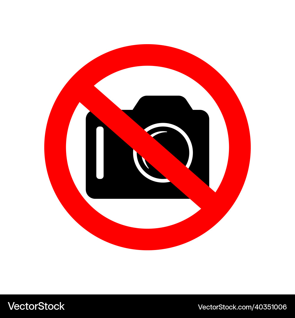 No photo taking sign Royalty Free Vector Image