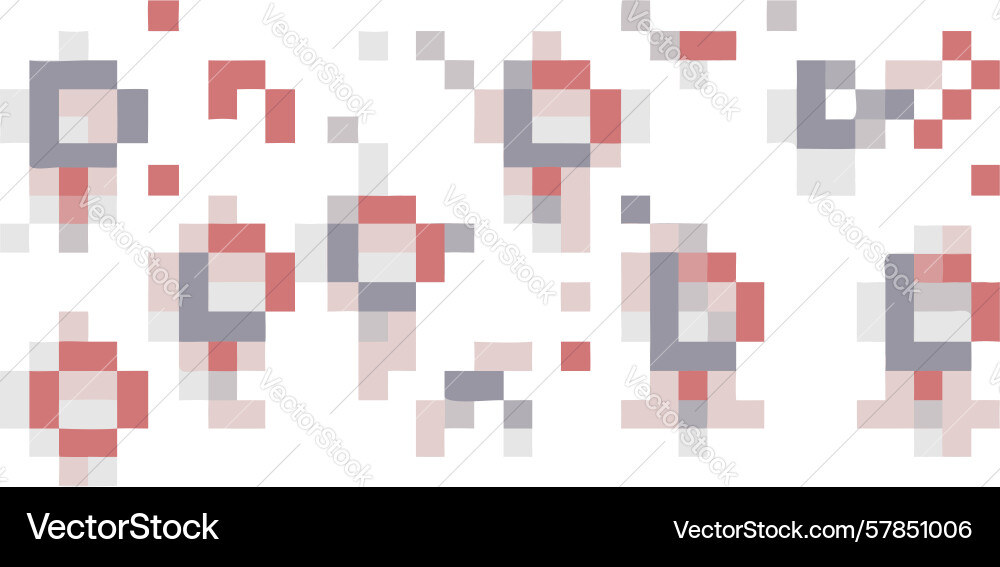 Pixelated abstract pattern with scattered keys Vector Image