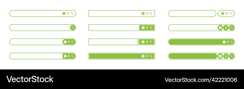 Search bar design element for website Search bar design element for website vector image