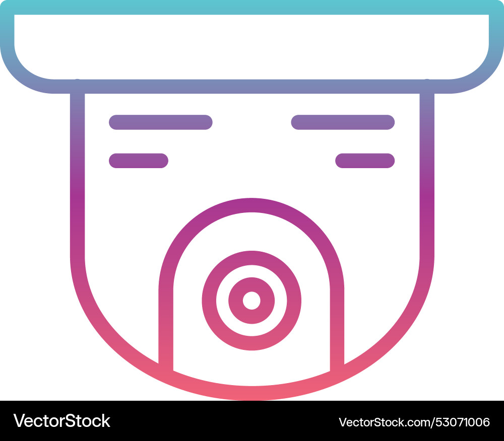 Security camera line gradient design Vector Image