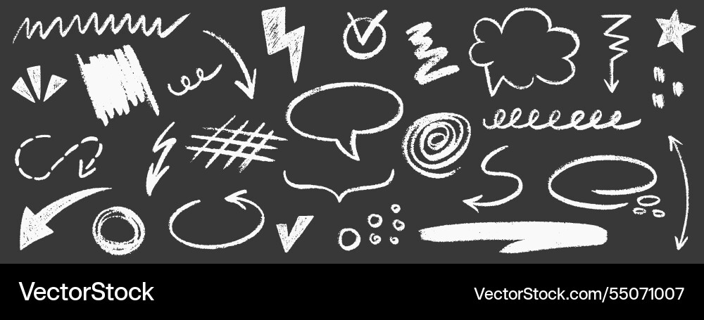 2612 arrows crayon 2612 arrows crayon vector image