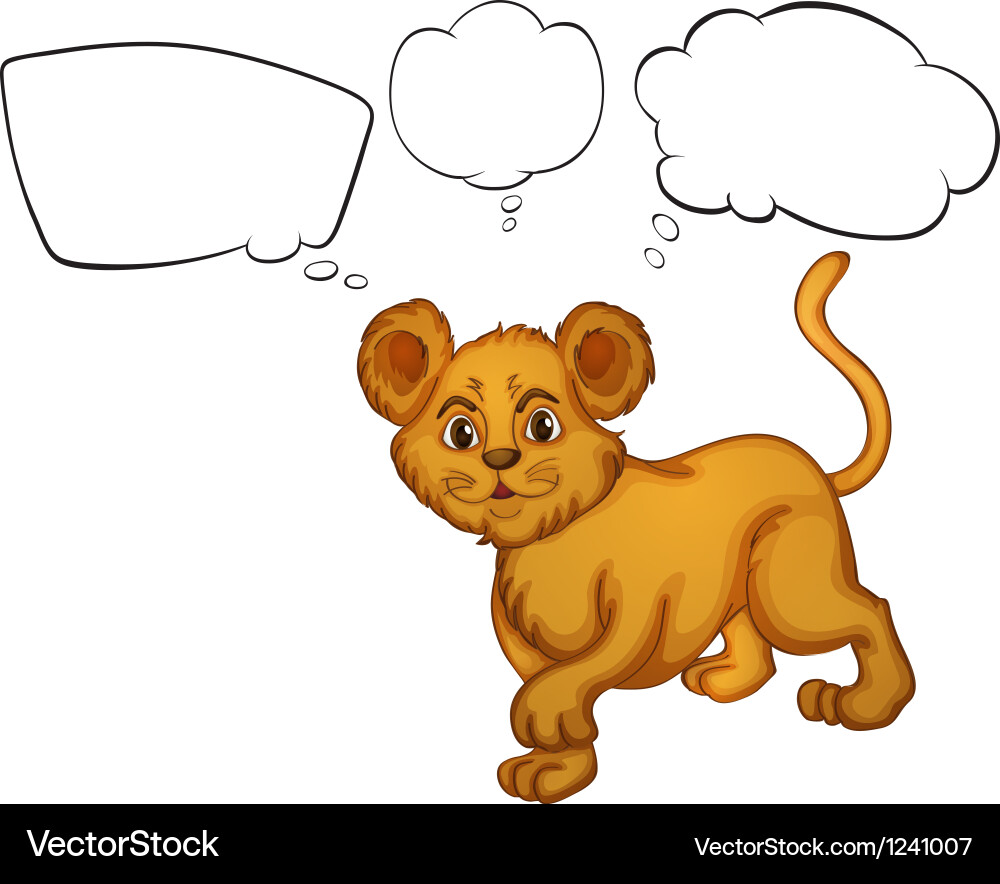 A little tiger with empty callout Vector Image