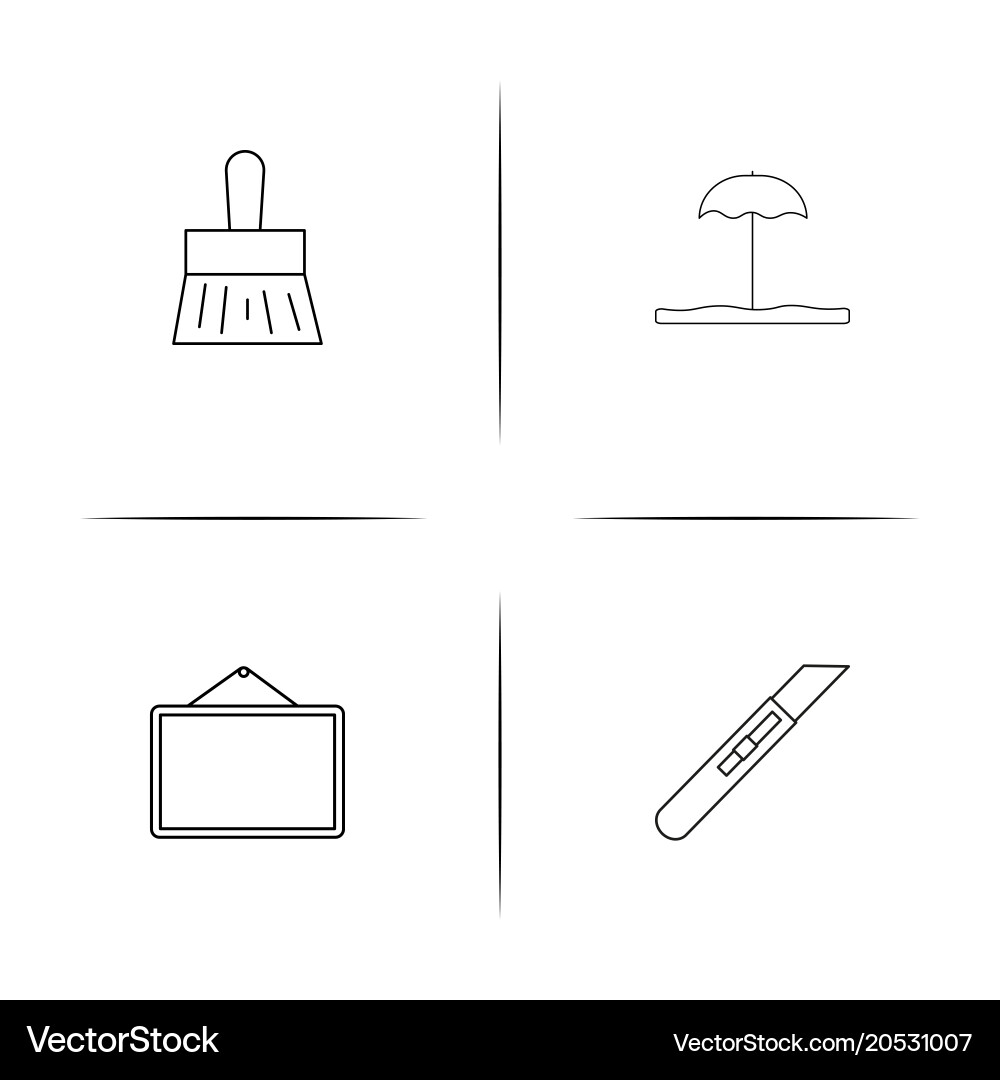 Creative process and design simple linear icons vector image